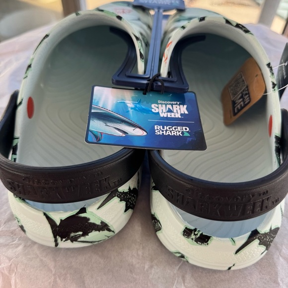 Rugged Shark Men's Clogs Shark Week Collaboration Size 9 EVA Foam Comfort Beach - Picture 10 of 15